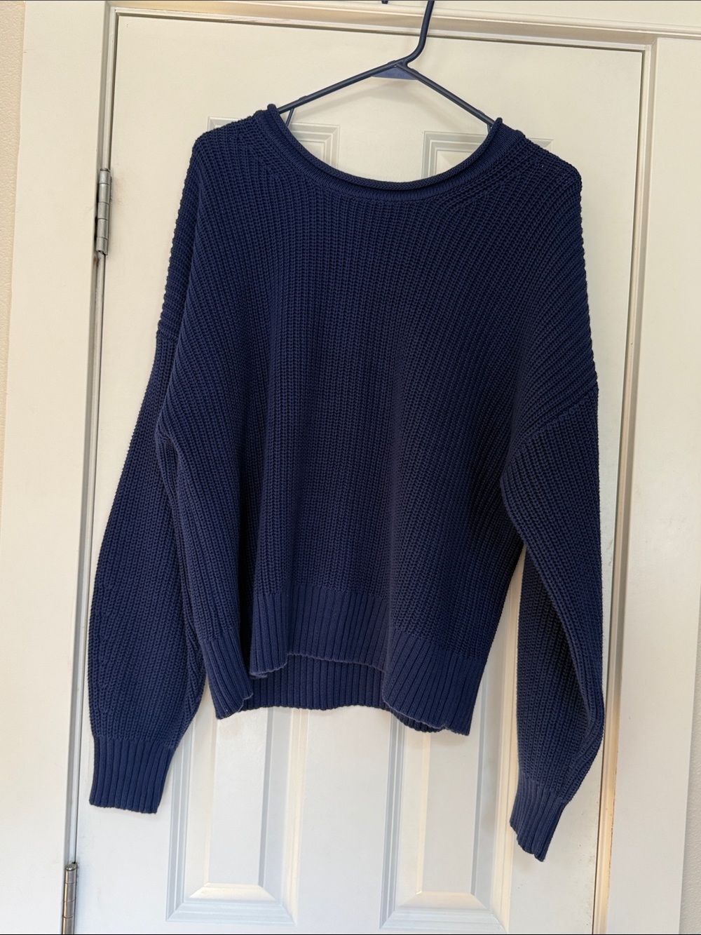 gap roll neck sweater deep blue size LARGE